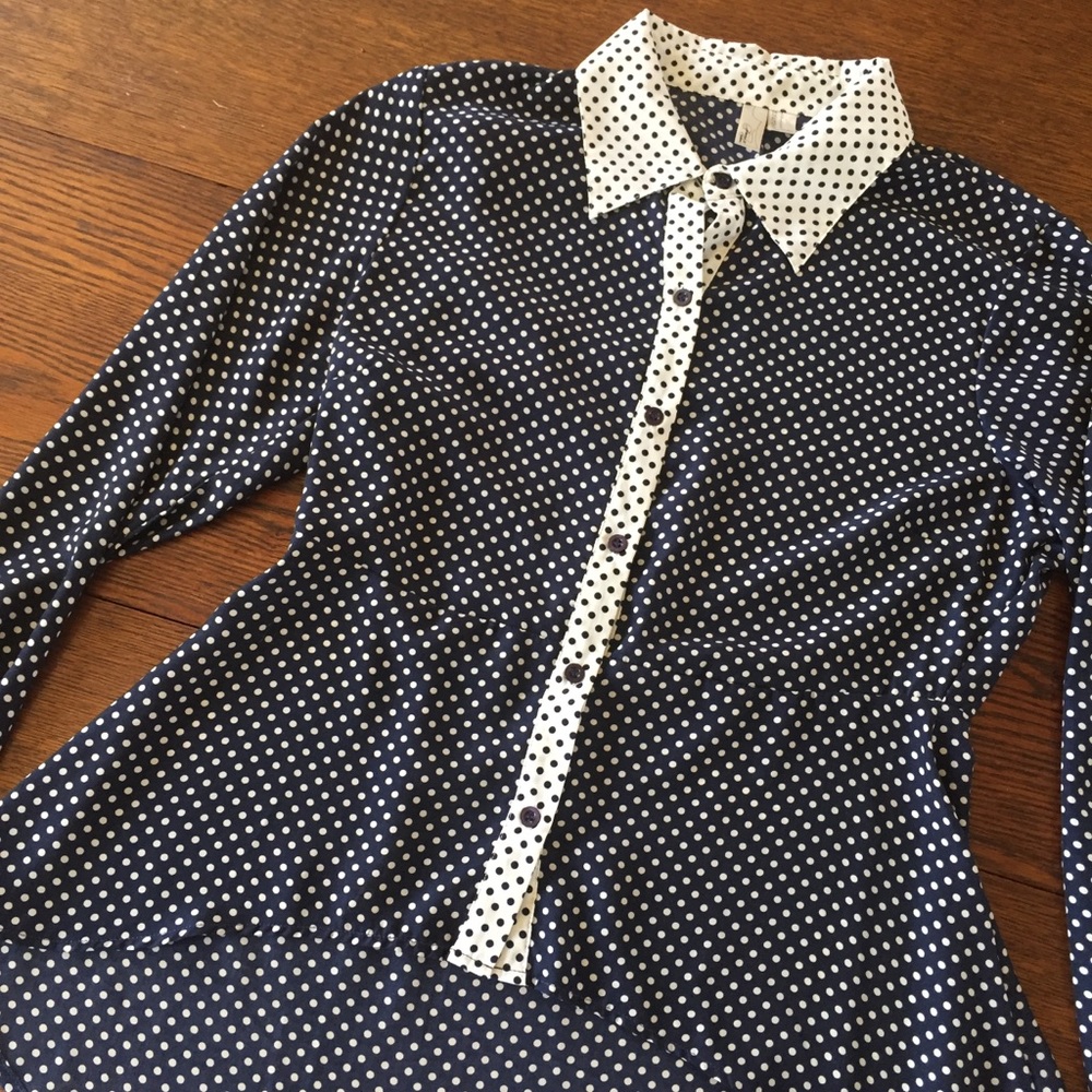 Forever 21 polka dot Button Up Shirt